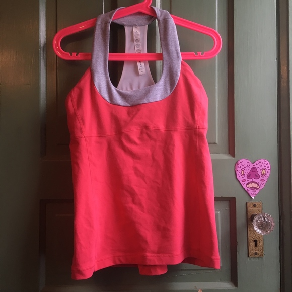 lululemon athletica Tops - Lululemon Neon Pink Scoop Neck Z4 T Back Tank